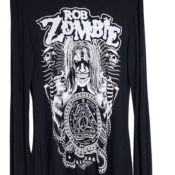 Killstar Rob Zombie Asymmetrical Belle Sleeve Deadstock Hoodie Large Dress - Picture 2 of 7